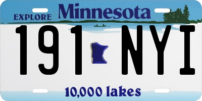 MN license plate 191NYI
