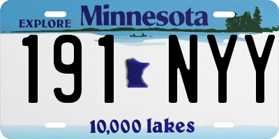 MN license plate 191NYY