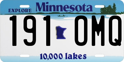 MN license plate 191OMQ