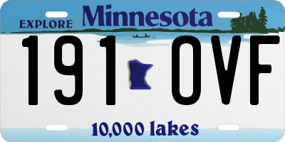 MN license plate 191OVF