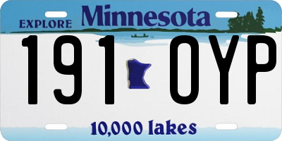 MN license plate 191OYP