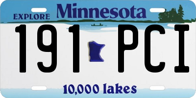 MN license plate 191PCI