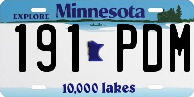 MN license plate 191PDM