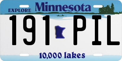 MN license plate 191PIL