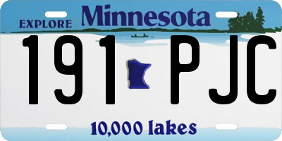 MN license plate 191PJC