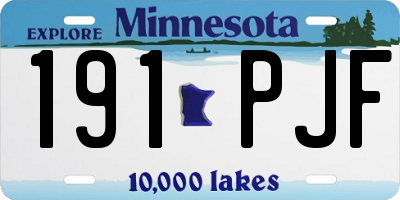 MN license plate 191PJF