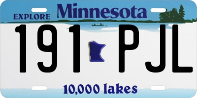 MN license plate 191PJL