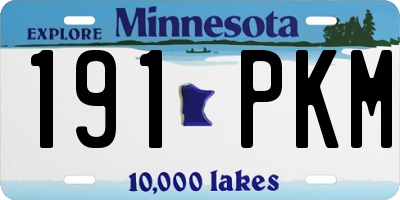 MN license plate 191PKM