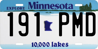 MN license plate 191PMD