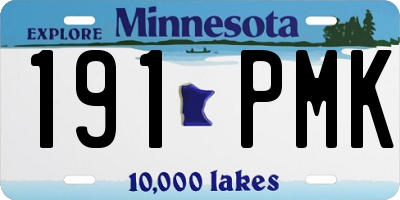 MN license plate 191PMK