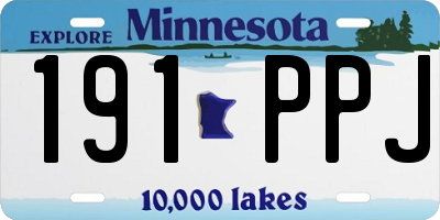 MN license plate 191PPJ