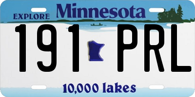 MN license plate 191PRL