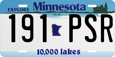 MN license plate 191PSR
