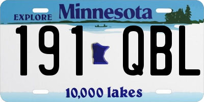 MN license plate 191QBL