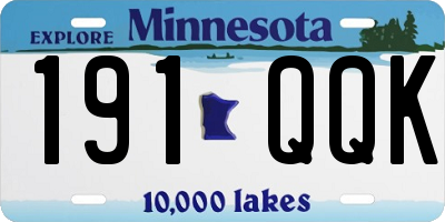 MN license plate 191QQK