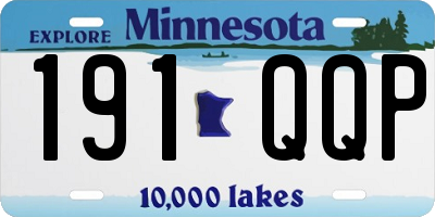 MN license plate 191QQP