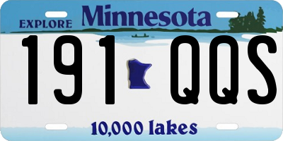 MN license plate 191QQS