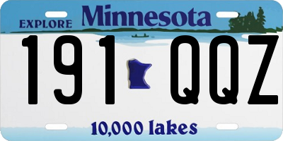 MN license plate 191QQZ