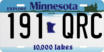 MN license plate 191QRC