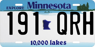 MN license plate 191QRH