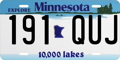 MN license plate 191QUJ