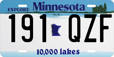 MN license plate 191QZF