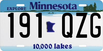 MN license plate 191QZG