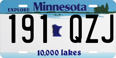 MN license plate 191QZJ