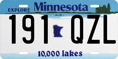 MN license plate 191QZL