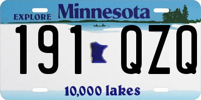MN license plate 191QZQ