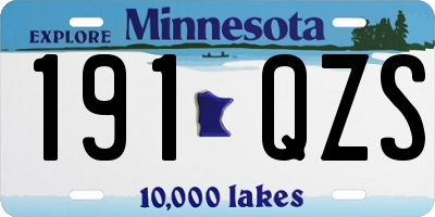 MN license plate 191QZS