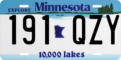 MN license plate 191QZY