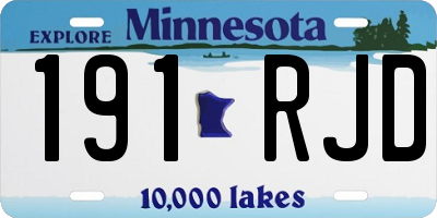 MN license plate 191RJD