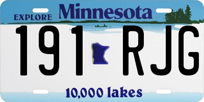 MN license plate 191RJG