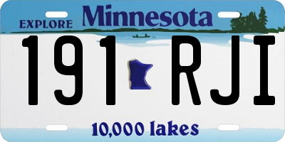 MN license plate 191RJI