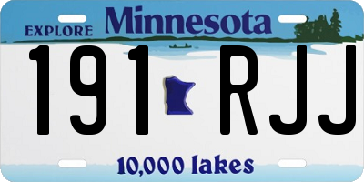 MN license plate 191RJJ