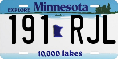 MN license plate 191RJL