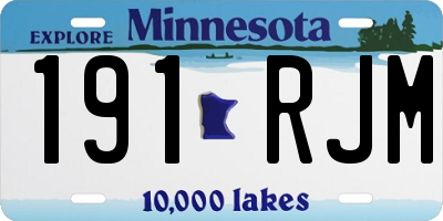 MN license plate 191RJM