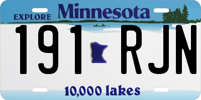MN license plate 191RJN