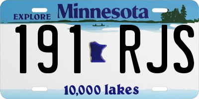 MN license plate 191RJS