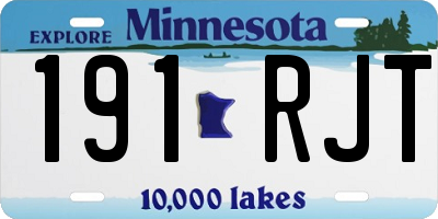 MN license plate 191RJT