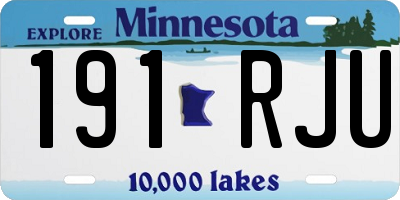 MN license plate 191RJU