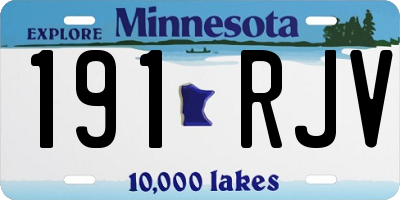 MN license plate 191RJV