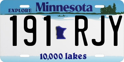 MN license plate 191RJY