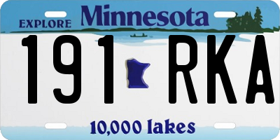 MN license plate 191RKA