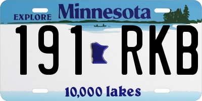 MN license plate 191RKB