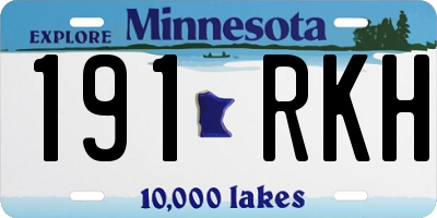 MN license plate 191RKH