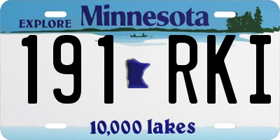 MN license plate 191RKI