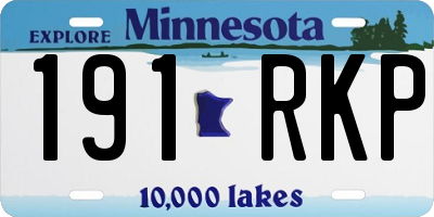 MN license plate 191RKP