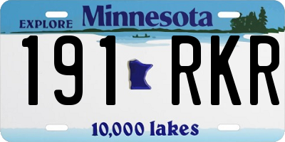 MN license plate 191RKR